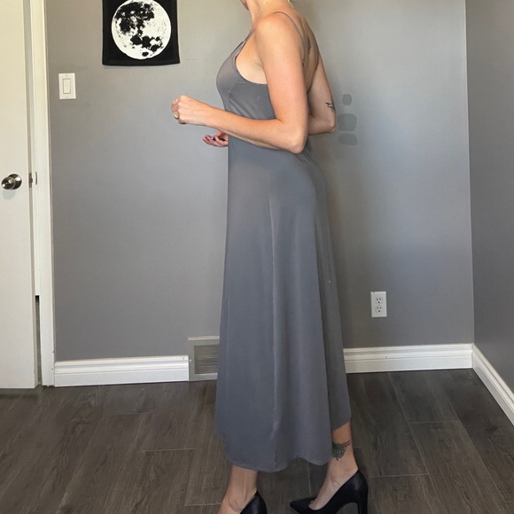 Grey Slip Maxi Dress - Picture 2 of 5
